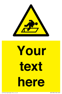 Custom Warning Hatch Sign